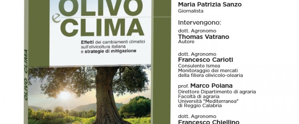 Lamezia Terme: cambiamenti climatici e futuro dell'olivicoltura, la presentazione del libro di Thomas Vatrano